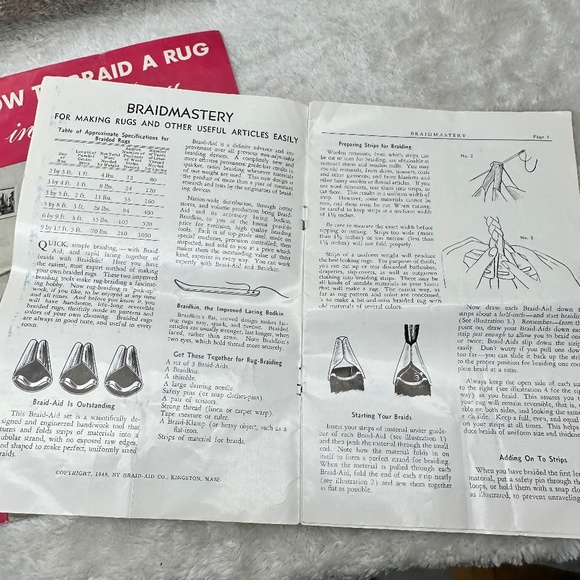 Vintage Rug Braiding Braid-Aid Instructions, braidkins, and Vari-Folders - Picture 9 of 10